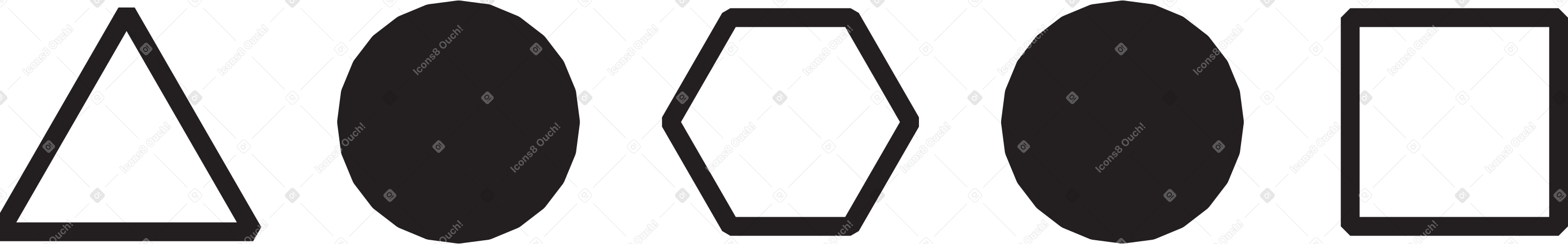 геометрические фигуры в PNG, SVG