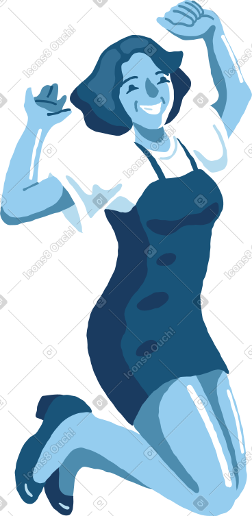 女人跳前面 PNG, SVG