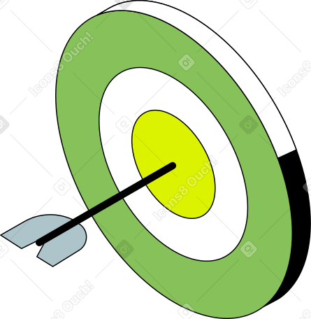 target with an arrow Illustration in PNG, SVG