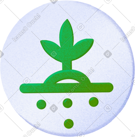 green icon with a plant PNG, SVG