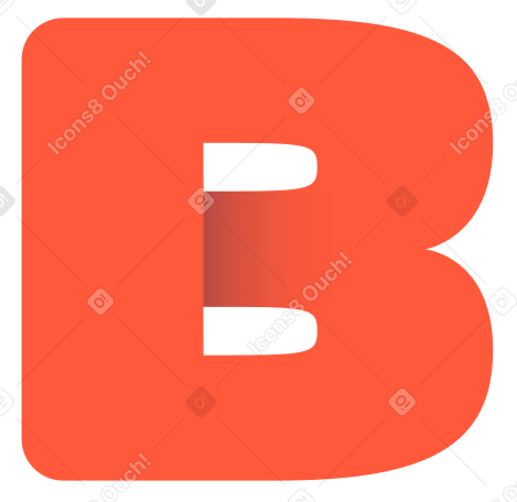letter b Illustration in PNG, SVG