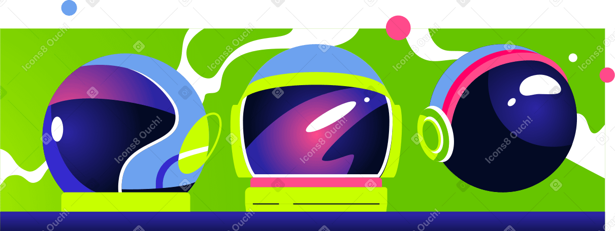 space helmets are on the shelf PNG, SVG