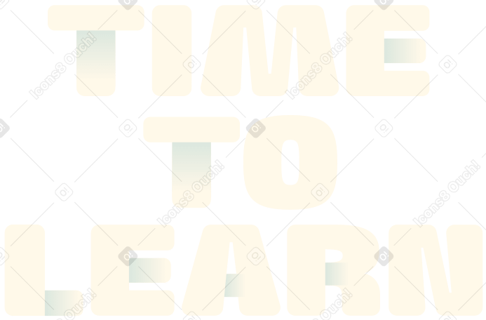 lettering time to learn text PNG, SVG