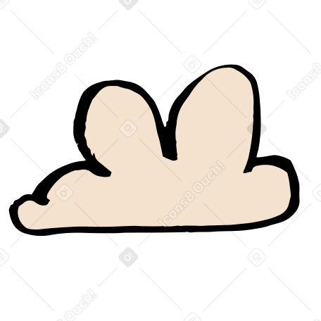 beige cloud Illustration in PNG, SVG