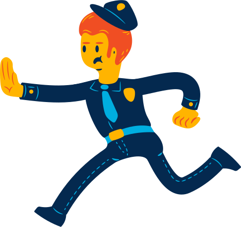 man policeman Illustration in PNG, SVG