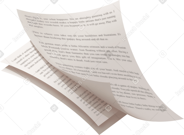 floating papers PNG、SVG