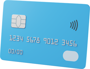 blue credit card front PNG, SVG
