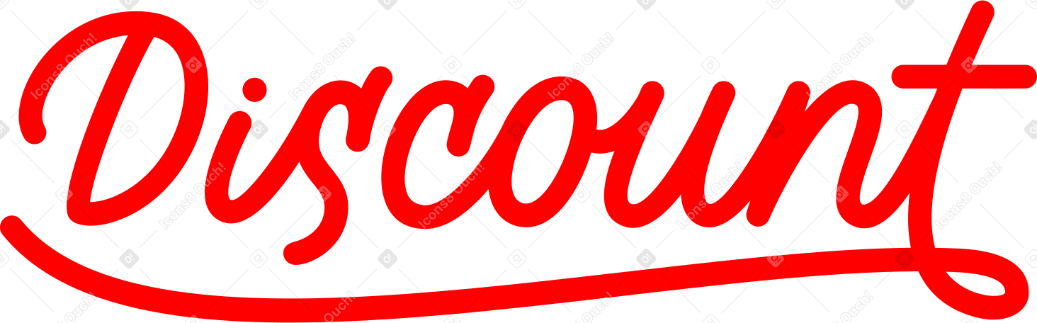 Ilustración animada de Texto de estilo de caligrafía de descuento de letras en GIF, Lottie (JSON), AE