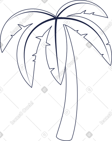 White palm tree PNG, SVG