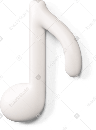 3D Music note icon Illustration in PNG, SVG