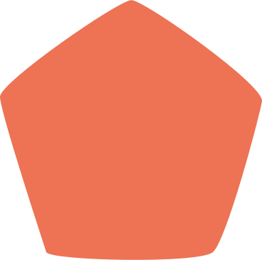 Orange pentagon PNG、SVG