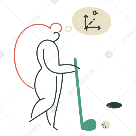 Golf Illustration in PNG, SVG