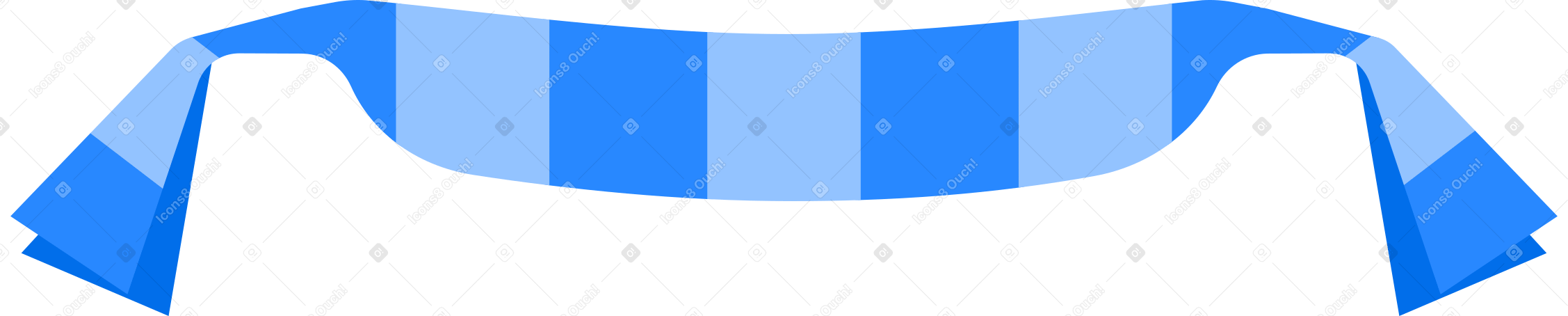 Écharpe à rayures bleu PNG, SVG