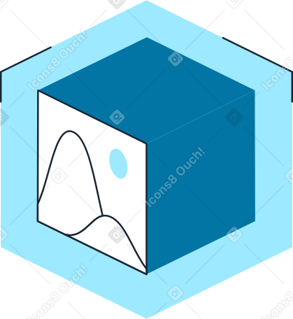 cube avec l'icône d'image PNG, SVG