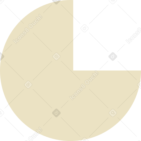beige pie chart Illustration in PNG, SVG
