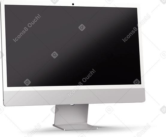 3D computer screen off PNG, SVG