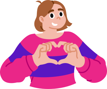 femme montrant un signe de coeur avec ses mains PNG, SVG