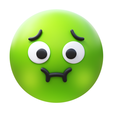 nauseated face emoji PNG, SVG