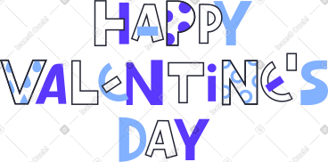 Lettering happy valentine's day PNG, SVG