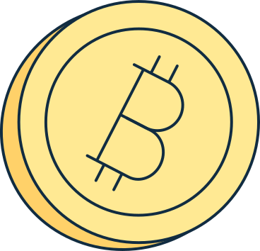golden bitcoin animated illustration in GIF, Lottie (JSON), AE