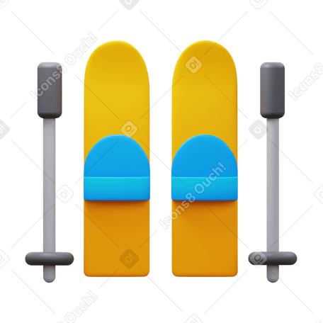 3D ski PNG、SVG