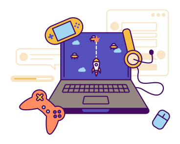 Video game development on computer PNG, SVG
