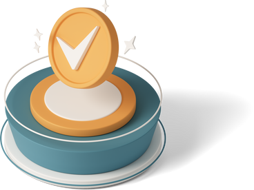 Coin with check mark PNG、SVG