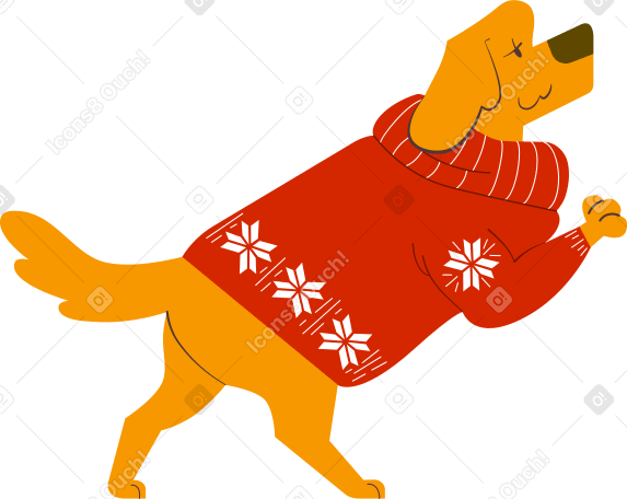 Лабрадор в свитере в PNG, SVG