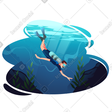 海底潜水员 PNG, SVG