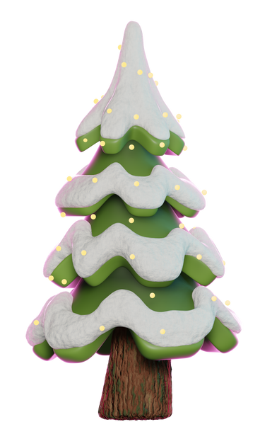 christmas tree in the snow PNG, SVG