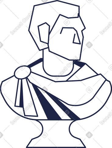 Bust sculpture made of stone PNG, SVG