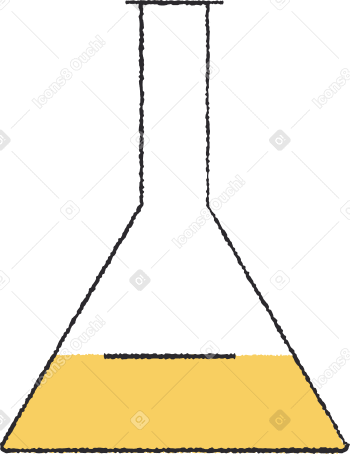 test tube yellow Illustration in PNG, SVG