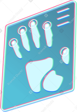 hand fingerprint window PNG, SVG