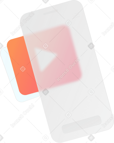 smartphone screen with video content PNG, SVG