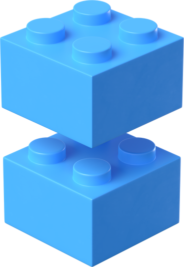 two blue lego brick PNG, SVG