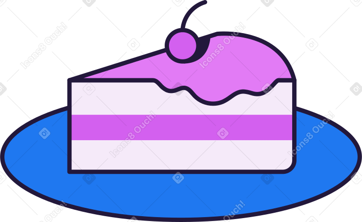 cake slice Illustration in PNG, SVG