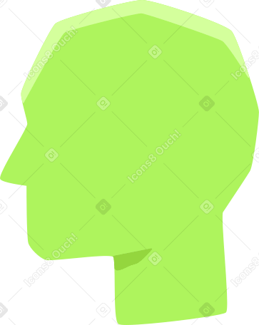 silhouette of a human head Illustration in PNG, SVG