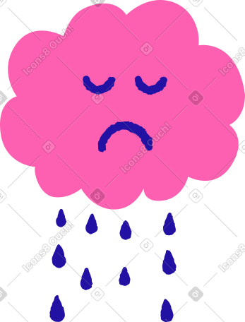 悲伤的云与雨 PNG, SVG