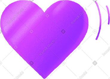 Purple heart PNG, SVG