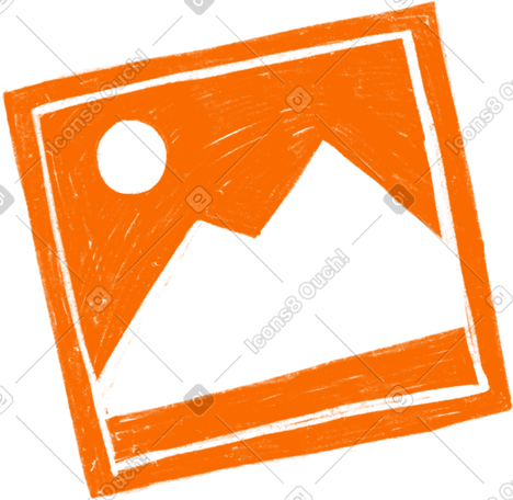 orange picture with mountains PNG, SVG