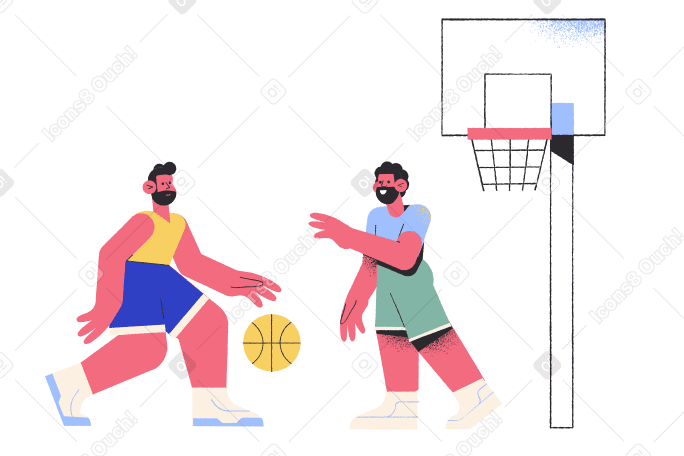 Playing basketball PNG, SVG