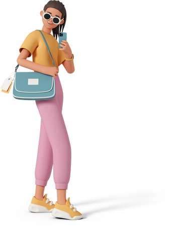mirror selfie with new bag PNG, SVG