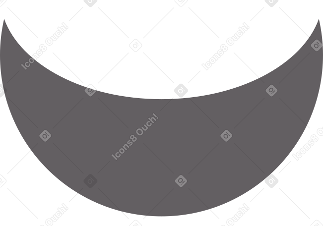 crescent grey Illustration in PNG, SVG