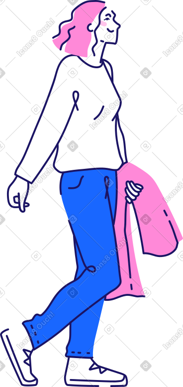 有外套的妇女 PNG, SVG