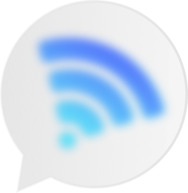 speech bubble with wi fi icon PNG, SVG