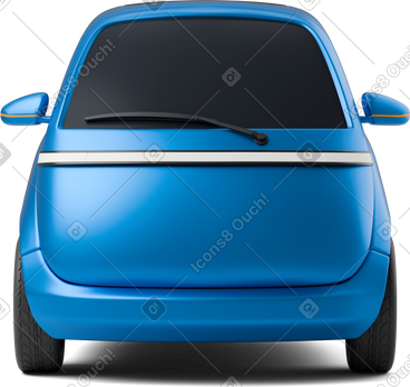 Blue electric car PNG, SVG