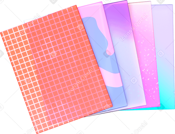 3D plastic cards with different patterns PNG, SVG