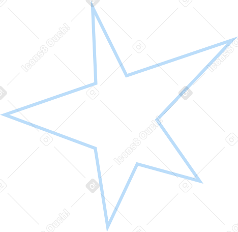 crooked five point star Illustration in PNG, SVG