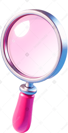 Lente d'ingrandimento rosa PNG, SVG