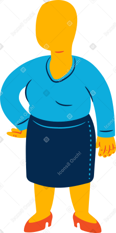 chubby woman standing PNG, SVG
